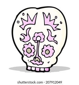 cartoon sugar skull