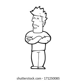 cartoon sulking man