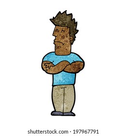 cartoon sulking man