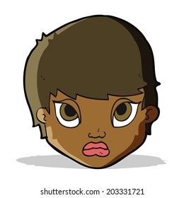 cartoon sulking woman