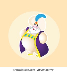 Cartoon Sultan in light clothes