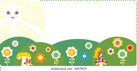 Cartoon summer background