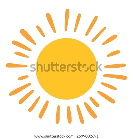 Cartoon summer clip art vector. Doodle summer sun for kids. Happy sunny. Summer worksheets for kids activity printable.
