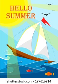 cartoon summer holiday background
