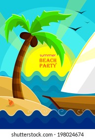 cartoon summer holiday background