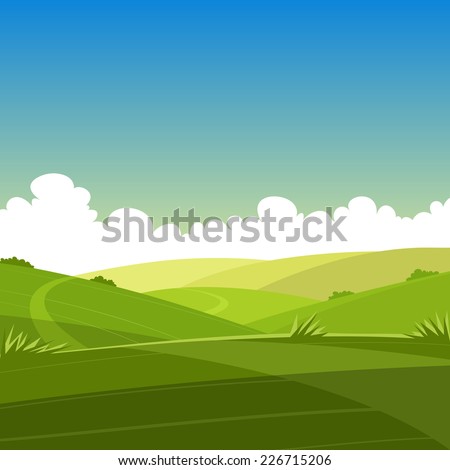 Cartoon Summer Landscape