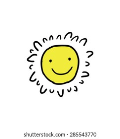 cartoon summer sun
