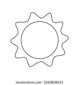 Cartoon summer sun clip art vector. Doodle summer sun coloring pages for kids. Trace and color sun. Happy sunny. Summer worksheets for kids activity printable.
