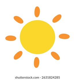 Cartoon summer sun clip art vector. Doodle summer sun coloring pages for kids. Sun clip art, element, icon vector. Happy sunny. Summer worksheets for kids activity printable.
