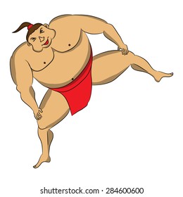 cartoon sumo wrestler.