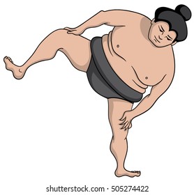 Cartoon Sumo wrestler