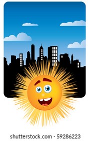 Cartoon sun