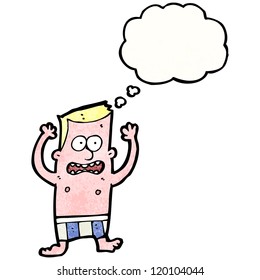 cartoon sun burnt man