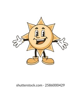 Cartoon Sun Character Giving a Thumbs Up Gesture