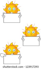 Cartoon Sun Character - Set 2