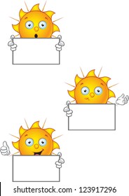 Cartoon Sun Character - Set 2