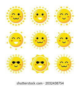 cartoon sun element icon se