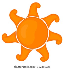 Cartoon sun. eps 10