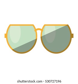 cartoon sun glasses beach shadow vector illustration eps 10