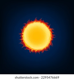 cartoon sun icon for astrology lesson