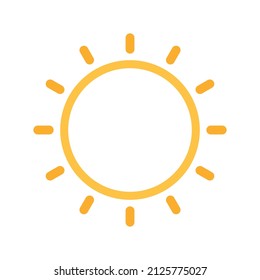 Cartoon Sun Set Clipart graphic vector illustration in white background