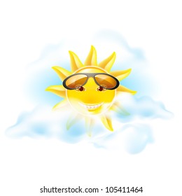 Cartoon sun. Set of eleventh. See other works in my portfolio