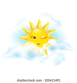 Cartoon sun. Set the first. See other works in my portfolio
