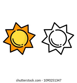 cartoon sun vector set