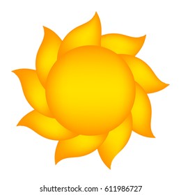 cartoon sun vector symbol icon design. Beautiful illustration isolated on white background