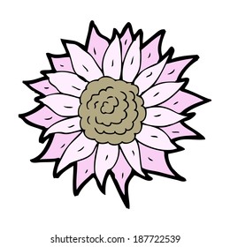 girasol de dibujos animados