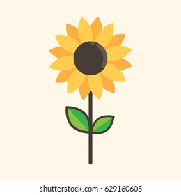 cartoon sunflower