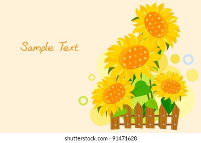  cartoon sunflower