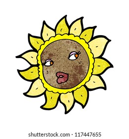 caricatura de girasol