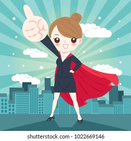 cartoon super business woman for your concept