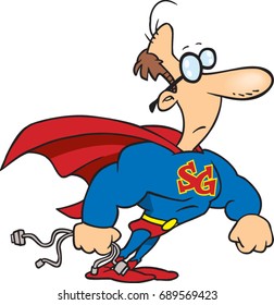 cartoon super geek