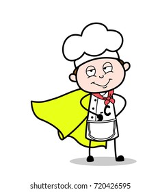 Cartoon Super Hero Chef Character