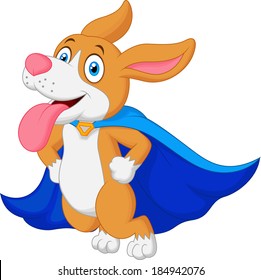  Cartoon Super Hero Dog Flying