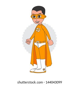 cartoon super hero orange guy