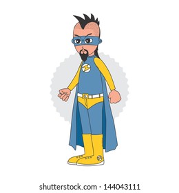 cartoon super hero punk guy