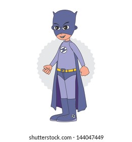 cartoon super hero purple guy