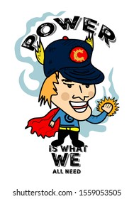 cartoon super hero,t-shirt design fashion vector illustration