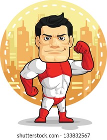 Cartoon of Superhero