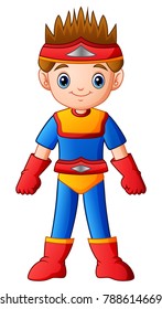 Cartoon superhero boy