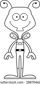 A cartoon superhero fly smiling.
