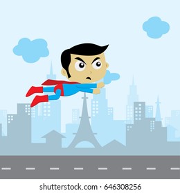 cartoon superhero game asset theme hero vector art illustration
