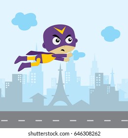 cartoon superhero game asset theme hero vector art illustration