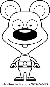 A cartoon superhero mouse smiling.