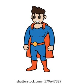 Cartoon Superhero Vector Illustration