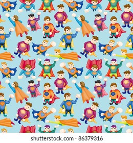 cartoon superman seamless pattern