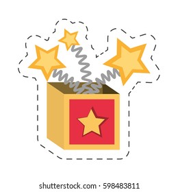 cartoon surprise box april fools vector illustration eps 10